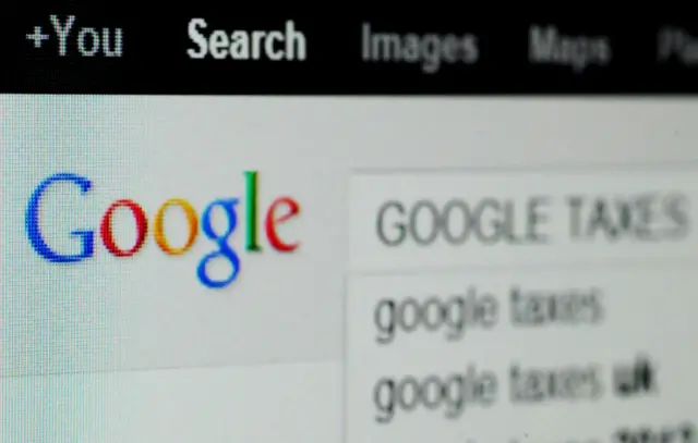 Screen shot of Google search engine