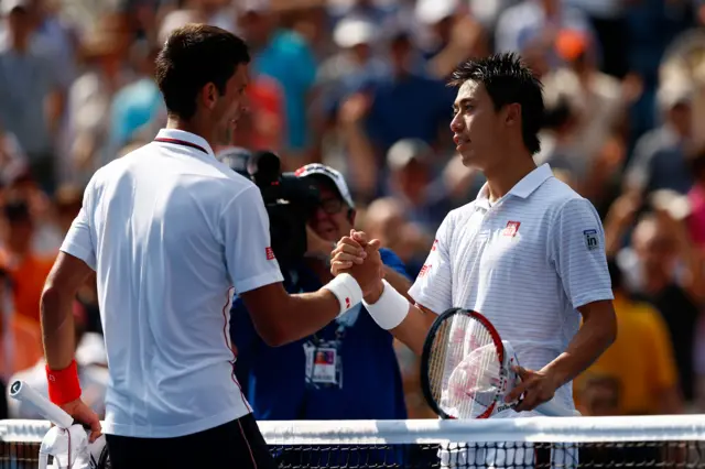 Nishikori and Djokovic