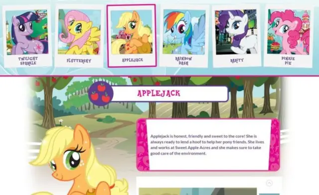 My Little Pony web page