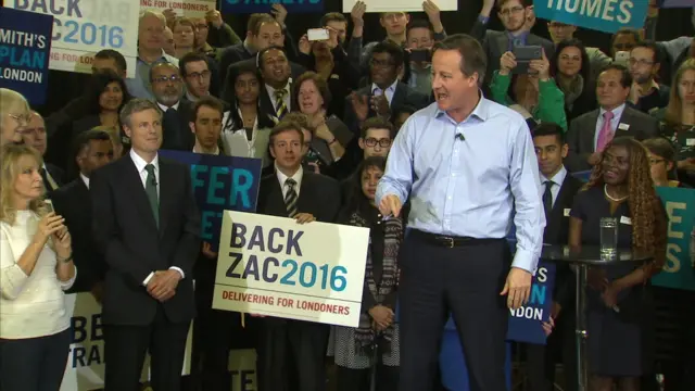 David Cameron and Zac Goldsmith (left)