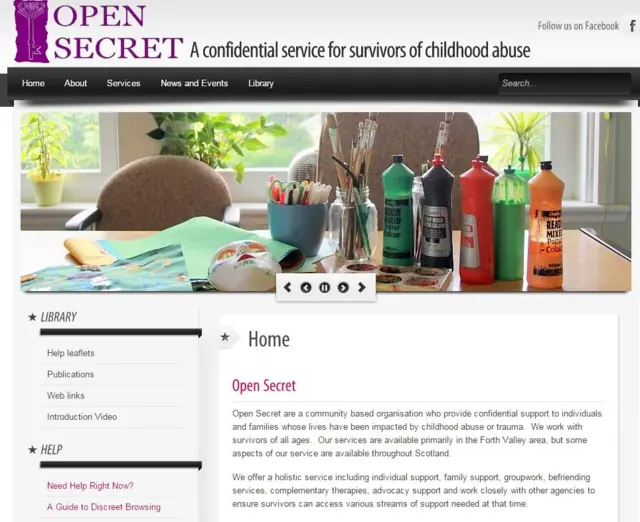 Open Secret website homepage