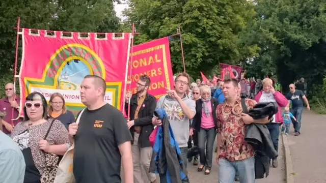 People at the Burston Strike rally