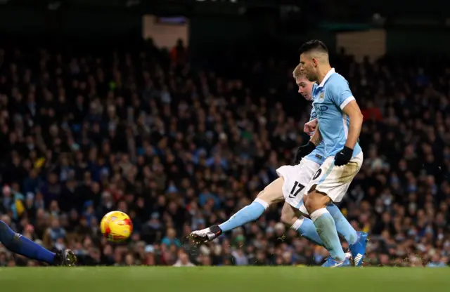 Kevin De Bruyne scores for Manchester City