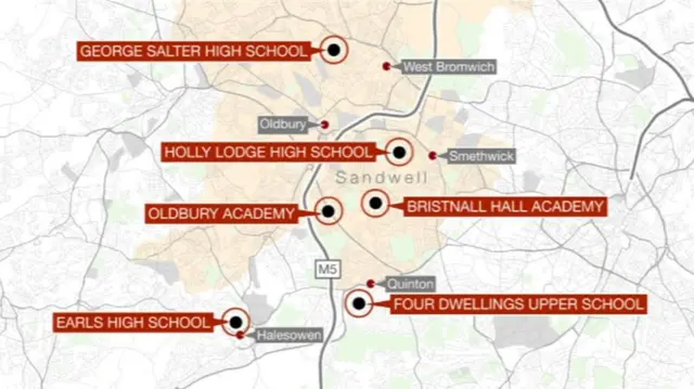 Birmingham and Black Country schools affected by a bomb hoax on Tuesday 26 January