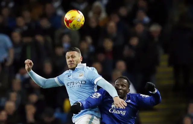 Romelu Lukaku and Martin Demichelis