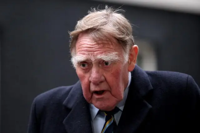 Sir Bernard Ingham arrives in Downing Street