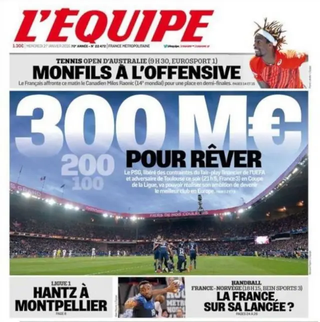 L'Equipe back page