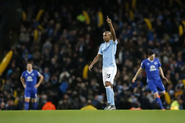 Fernandinho celebrates