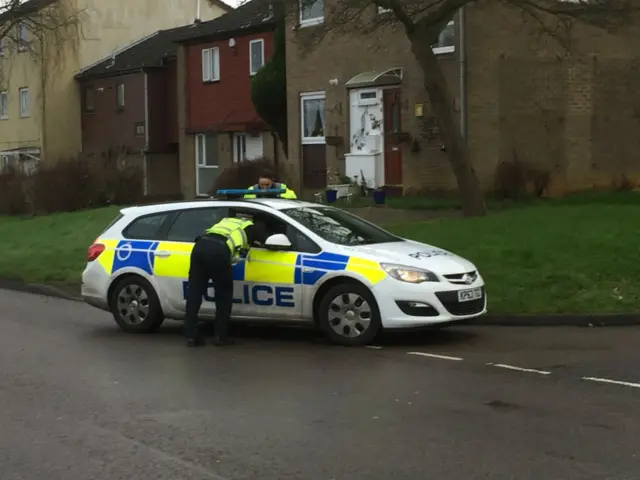 Police at Billing Brook Road, Northampton