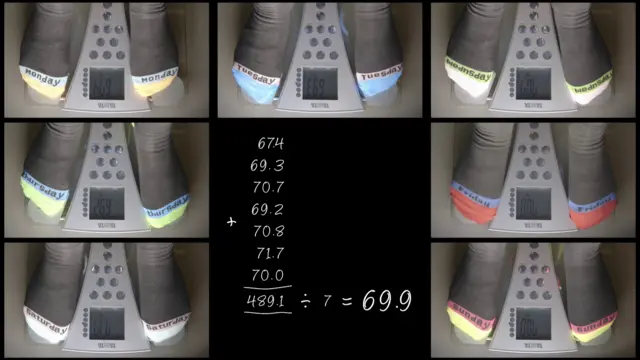 Average of weight taken throughout the week.