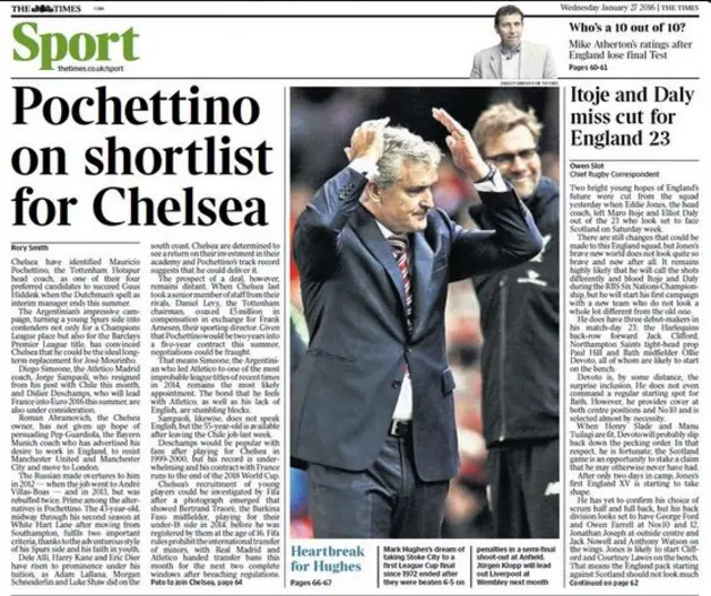 The Times back page