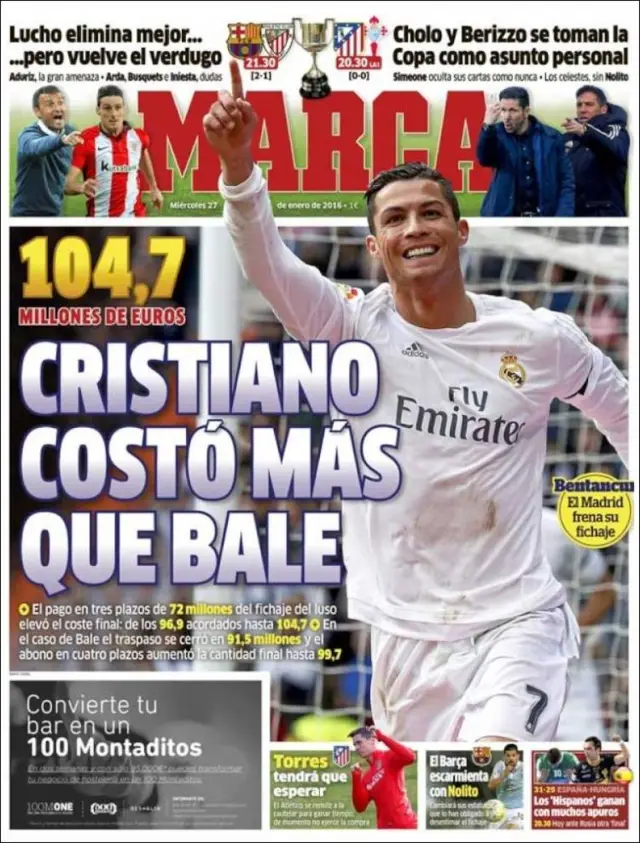 Marca front page