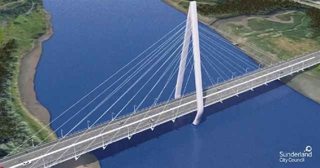 Artist impression of Sunderland's new bridge