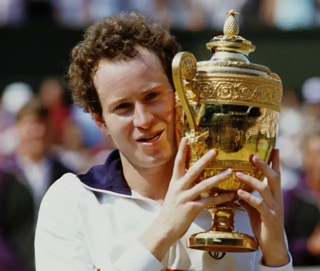 Jimmy Connors with the Wimbledon trophy