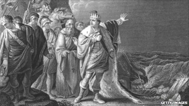 An engraving of King Canute