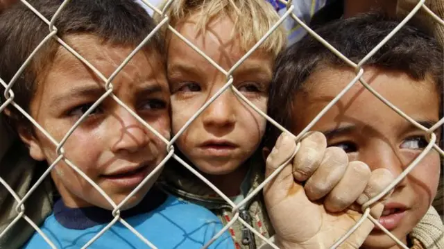 Children in refugee camp in Jordan