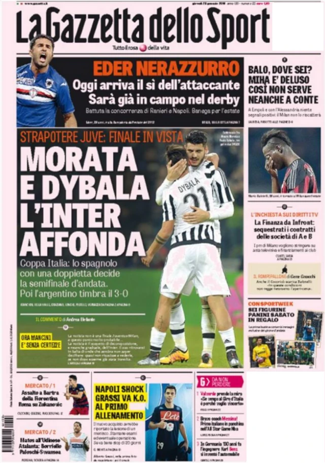 Gazetta dello Sport back page