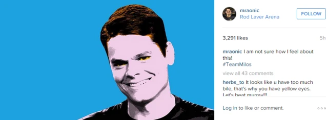 Milos Raonic's Instagram