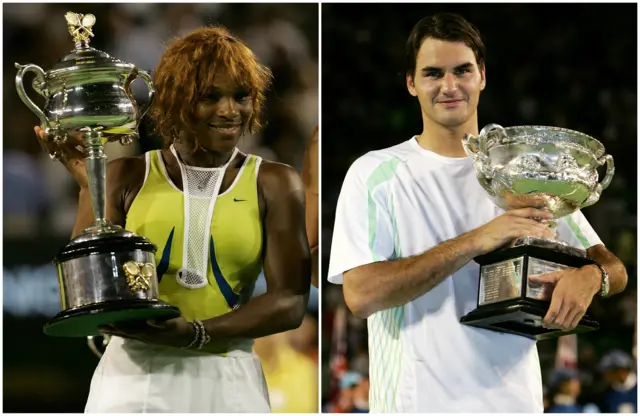 Serena Williams and Roger Federer