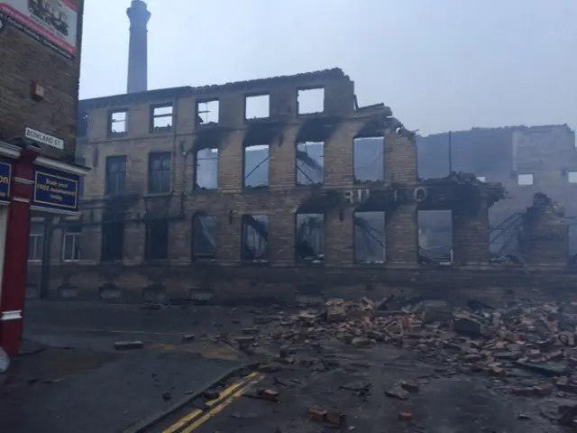 Mill fire aftermath