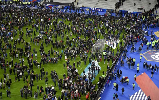 Stade de France on the night of the Paris attacks