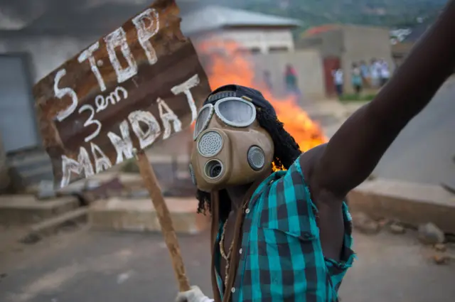 Protester in Burundi