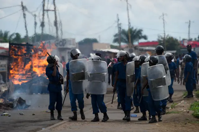 Police in Burundi in 2015