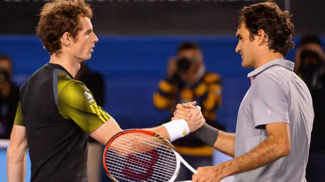 Andy Murray and Roger Federer