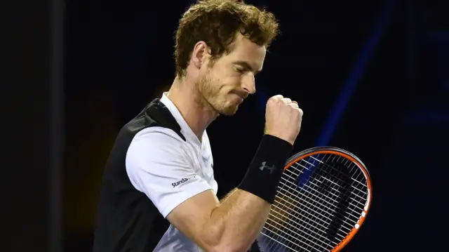 Andy Murray celebrates