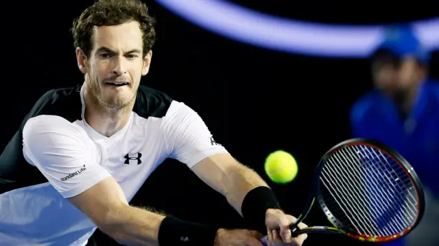 Andy Murray returns