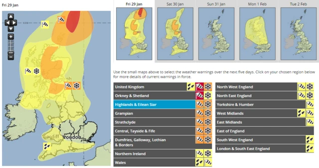 Met Office map