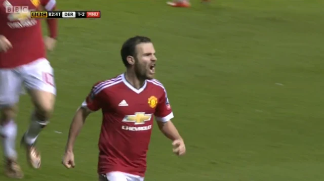 Juan Mata celebrates