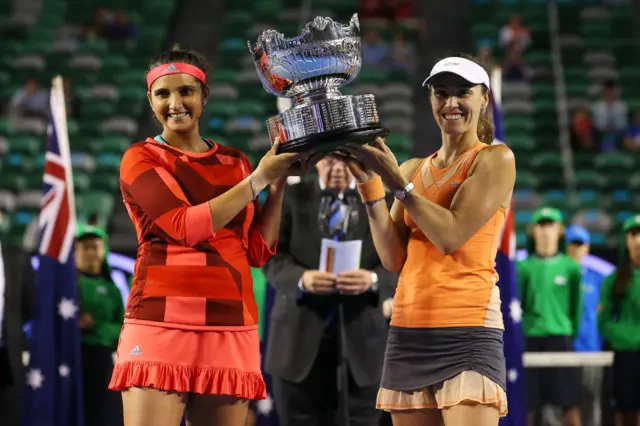 Hingis and Mirza win doubles crown