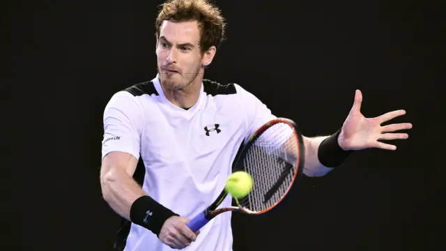 Andy Murray returns