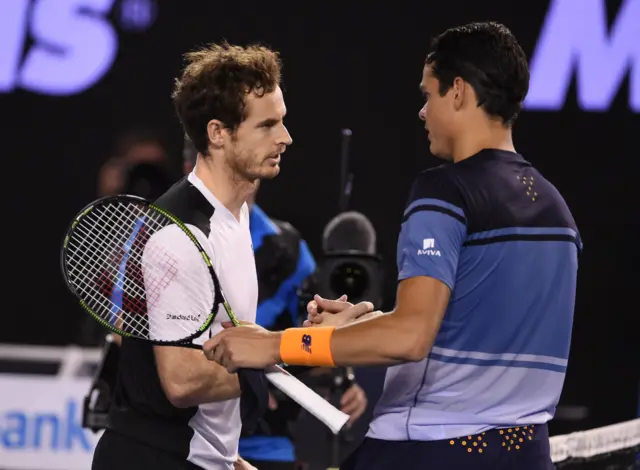 Andy Murray and Milos Raonic