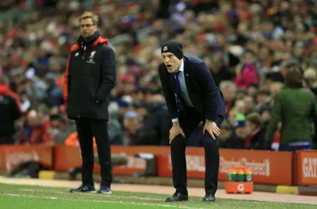 Slaven Bilic and Jurgen Klopp