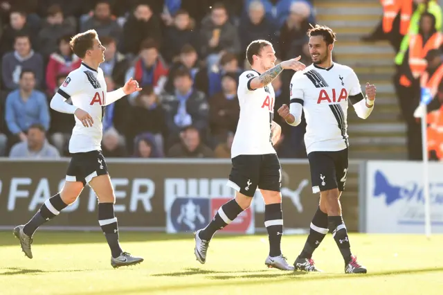 Nacer Chadli celebrates