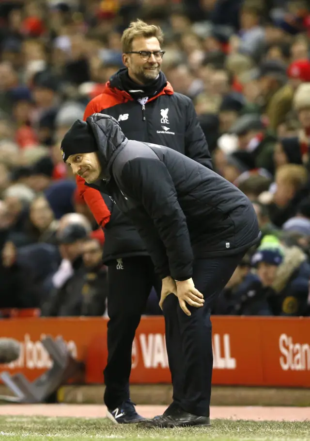 Jurgen Klopp and Slaven Bilic