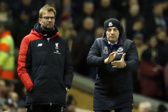 Jurgen Klopp and Slaven Bilic