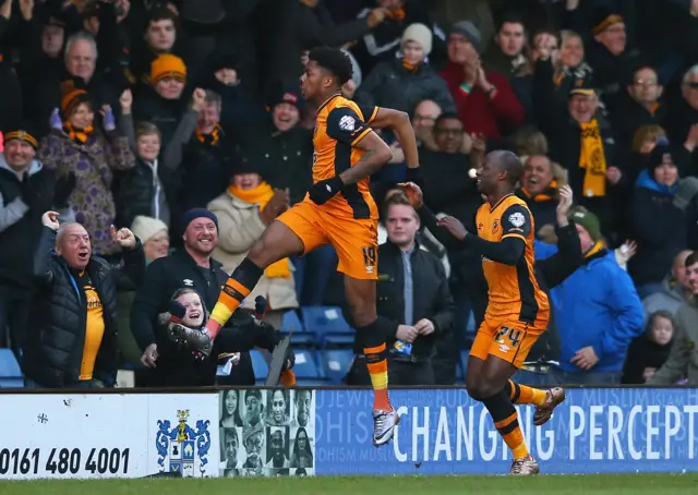 Chuba Akpom celebrates