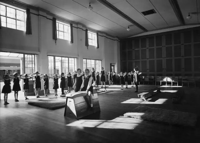 Children in a P.E lesson