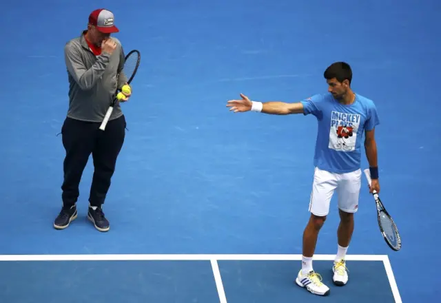 Boris Becker and Novak Djokovic