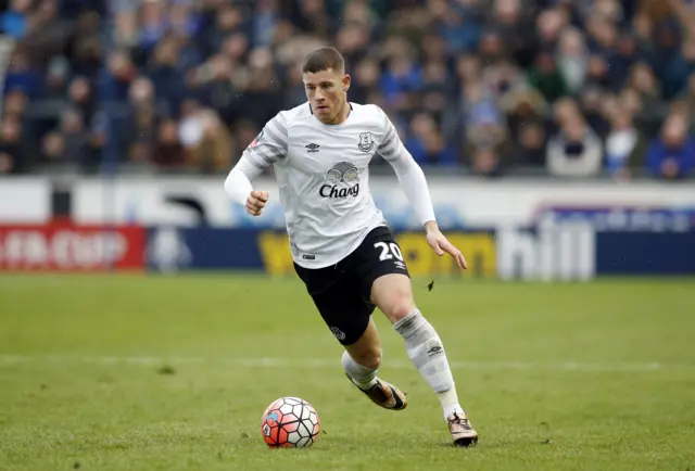 Everton"s Ross Barkley in action