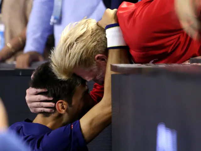 Novak Djokovic and Boris Becker