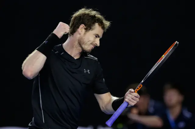 Andy Murray celebrates