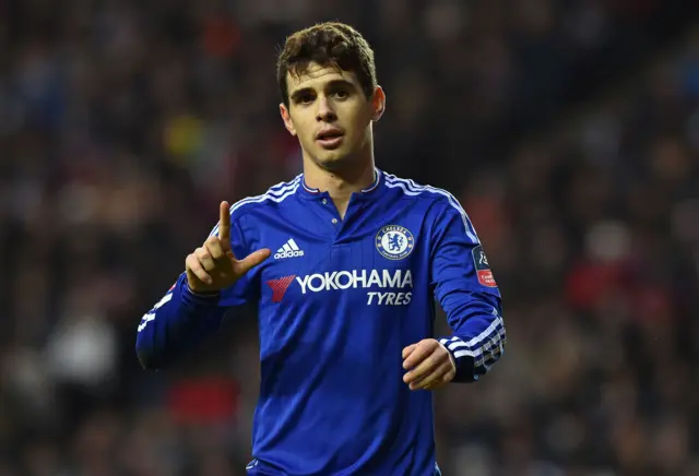 Chelsea"s Brazilian midfielder Oscar