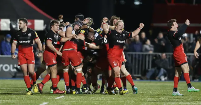 Saracens celebrations