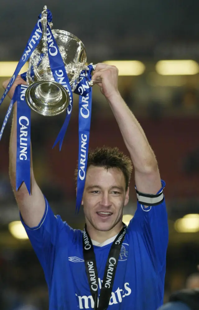 Chelsea captain John Terry lifts the FA Cup