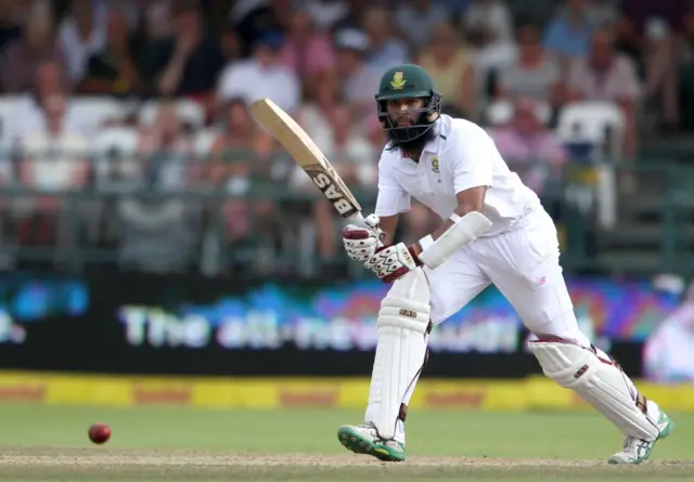 Hashim Amla of the Proteas in action during day 3 of the 2nd Test match between South Africa and England at PPC Newlands on January 04, 2016 in Cape Town, South Africa