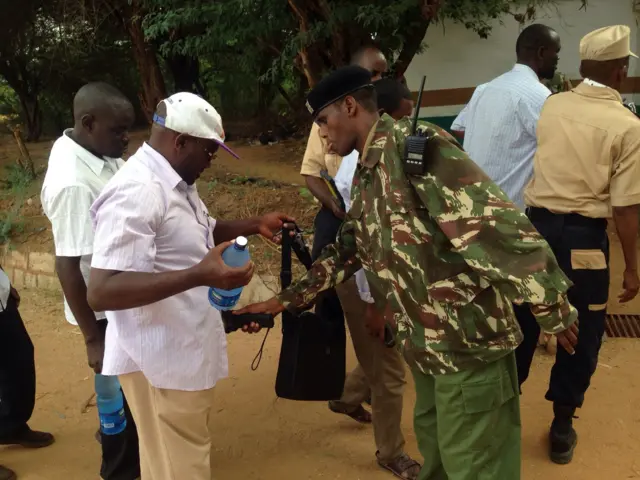 Security check at Garissa University College